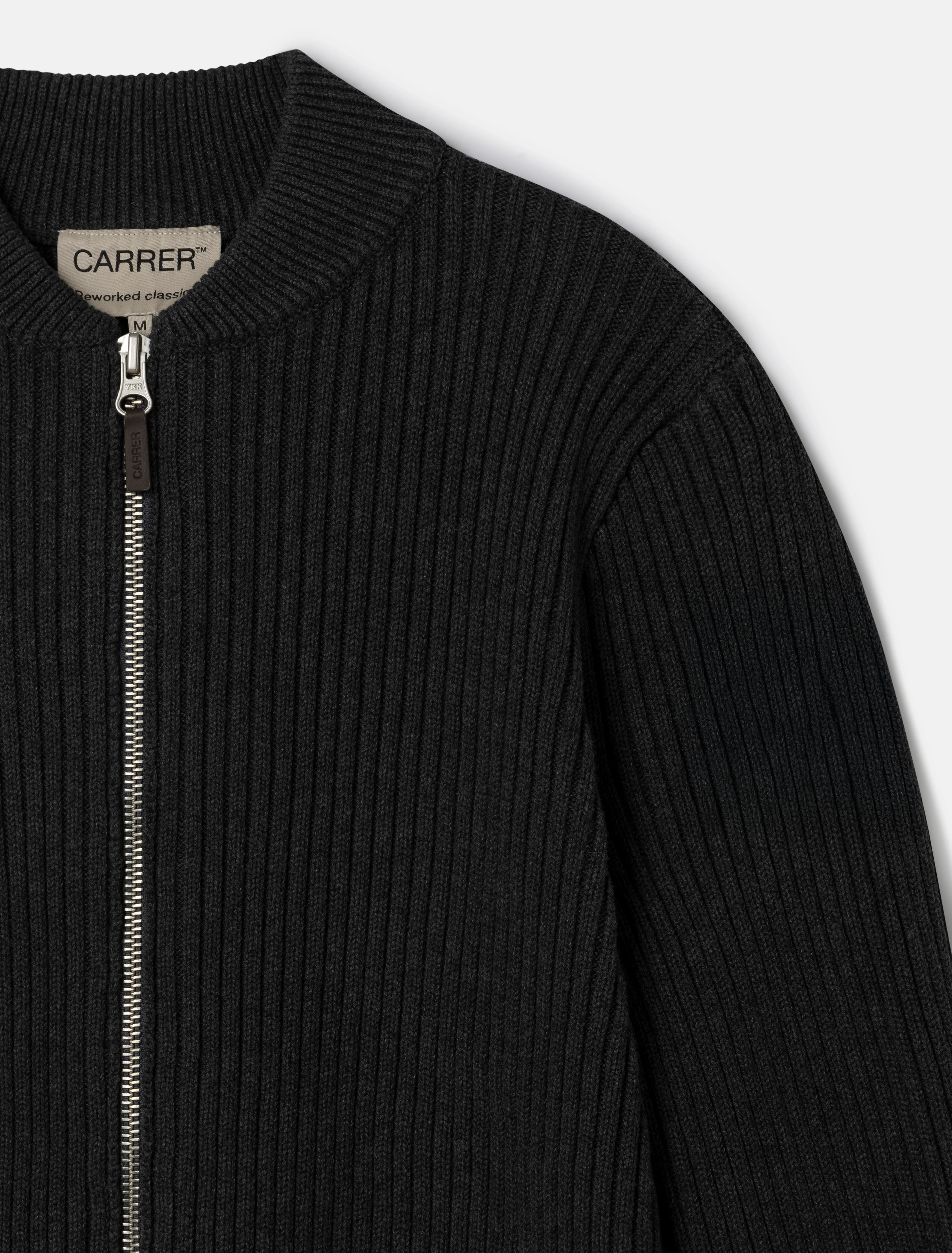 Ash Knit Bomber in Grey - Image 4
