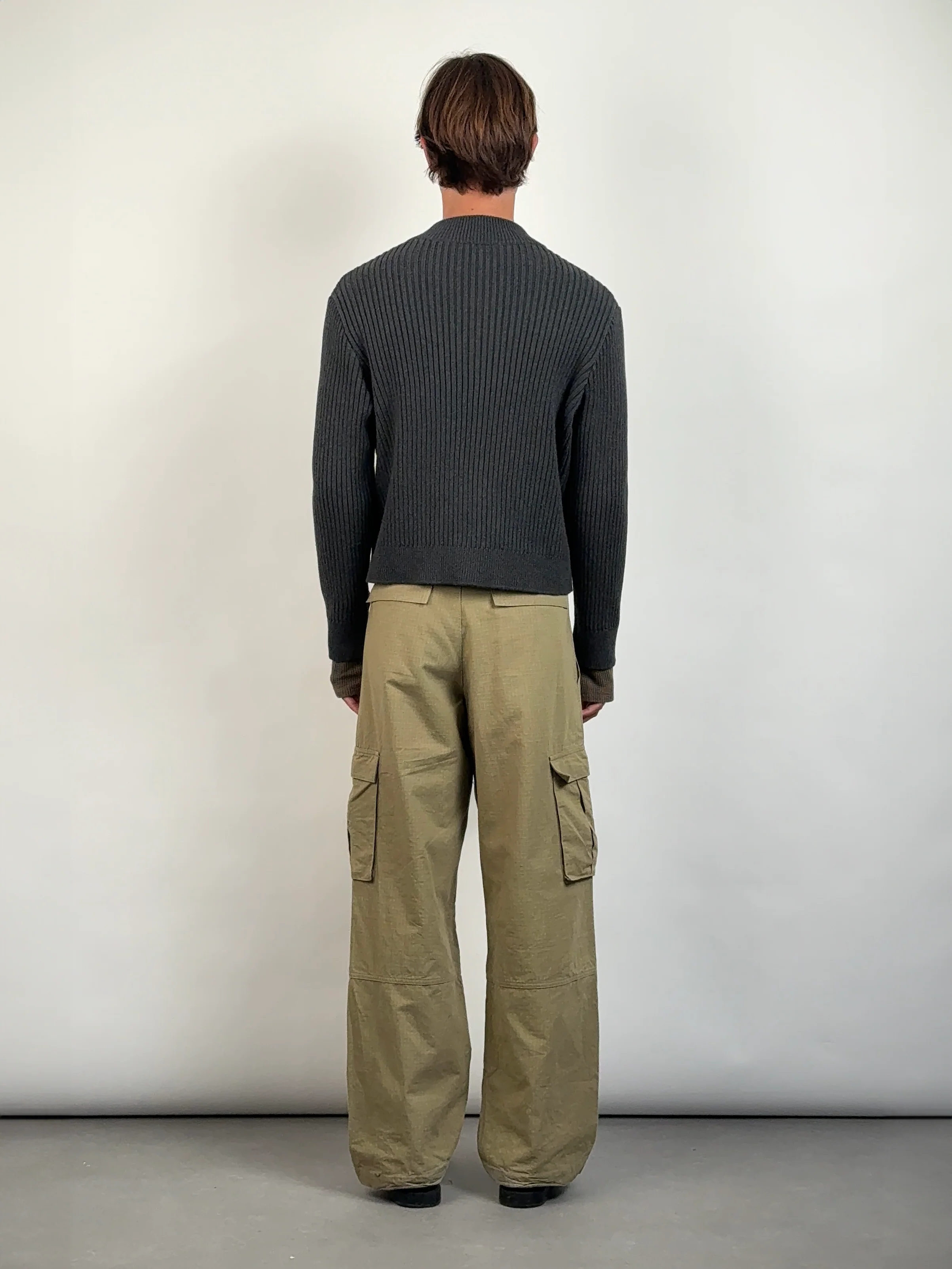 Ash Knit Bomber in Grey - Image 5