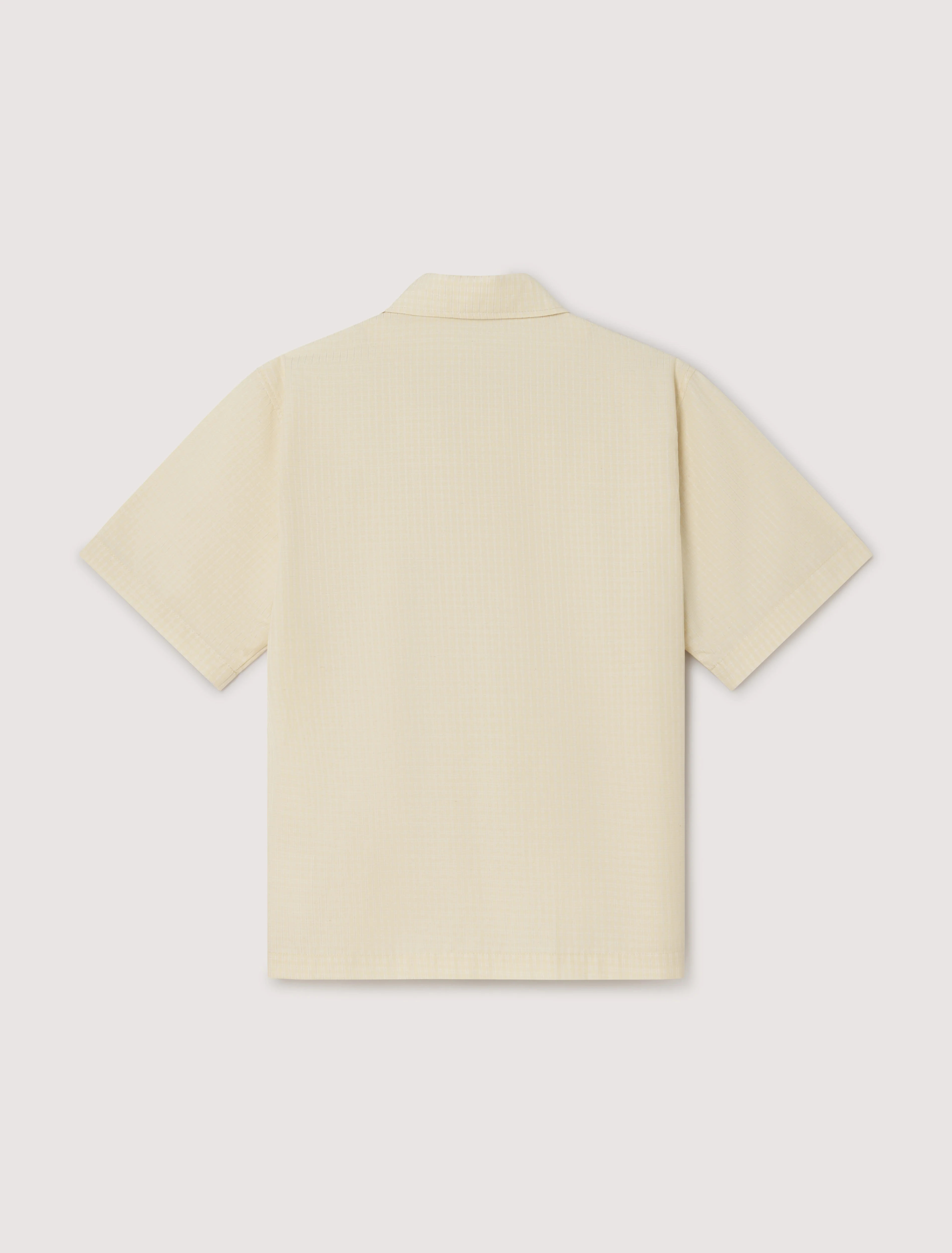 Beck Short Sleeve Shirt in Ecru Checks - Image 3