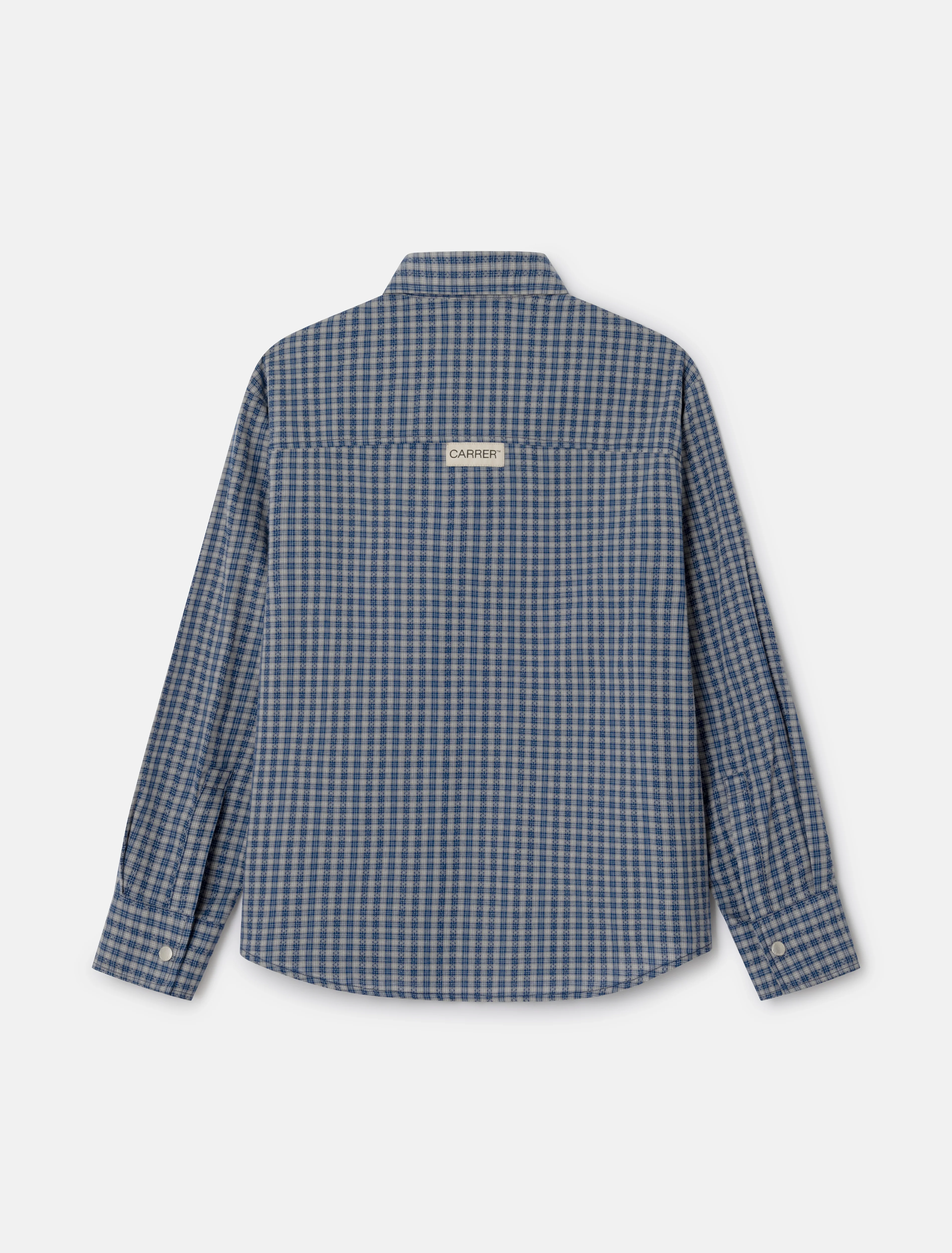 Beck Snap Shirt in Blue Checks - Image 3