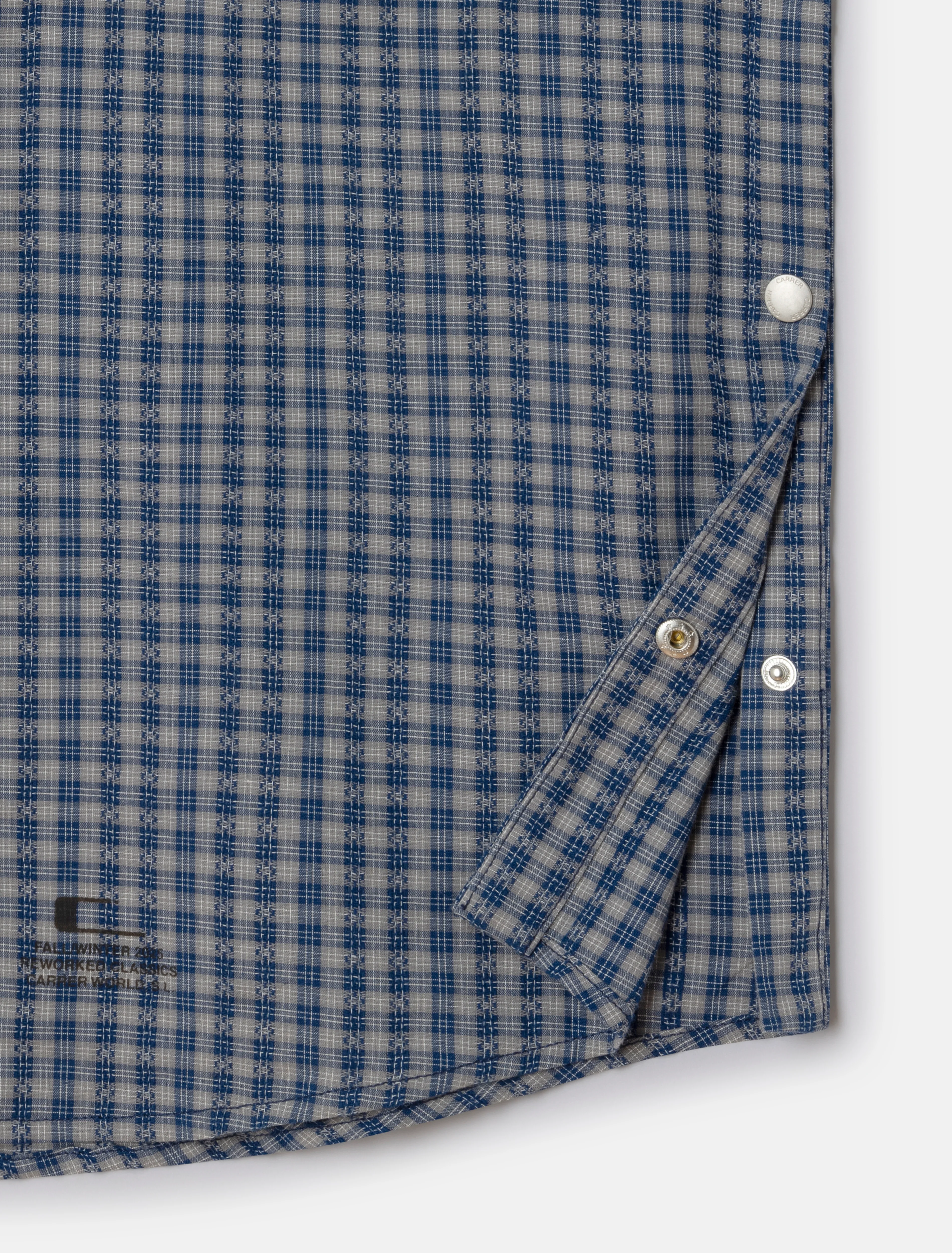 Beck Snap Shirt in Blue Checks - Image 4