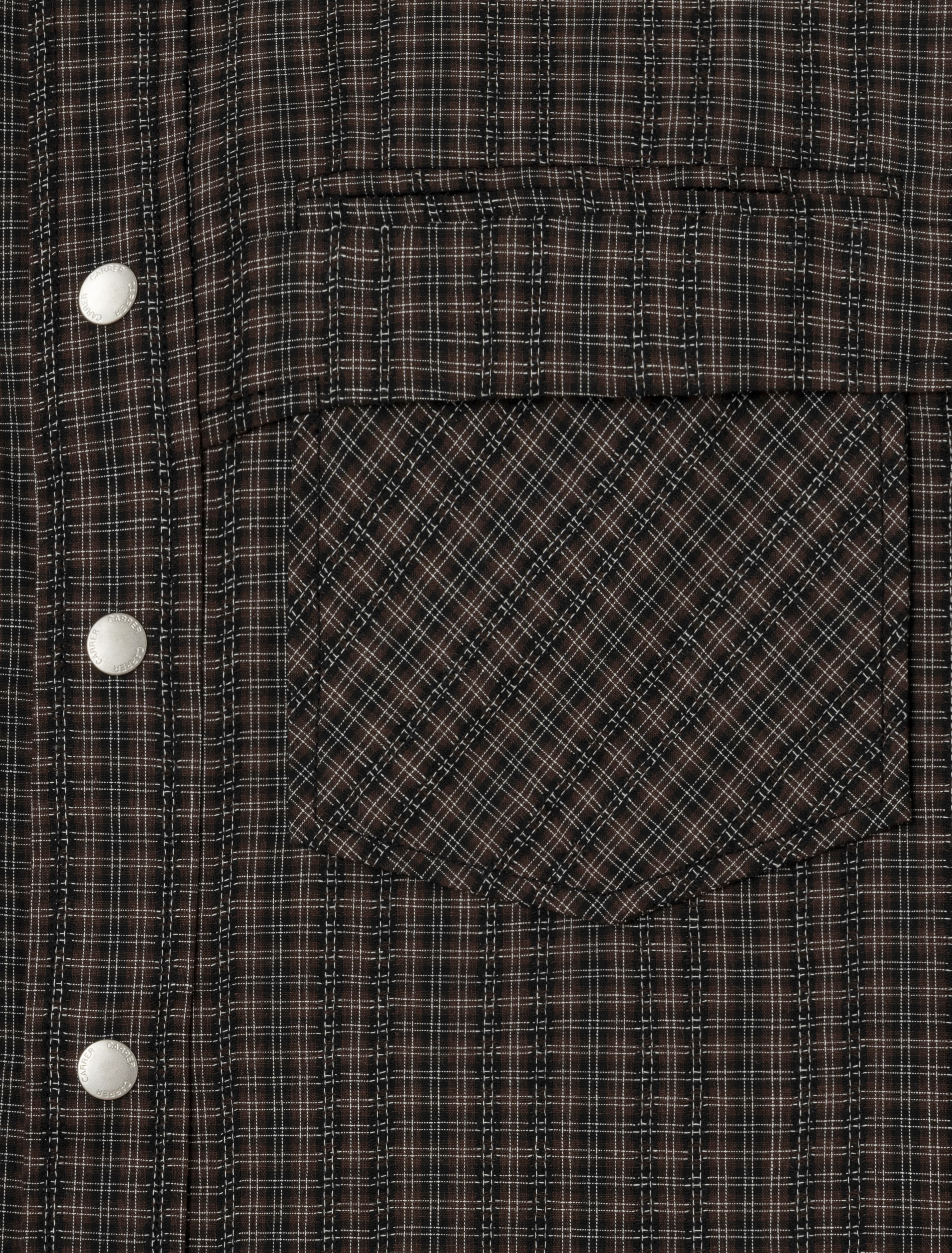 Beck Snap Shirt in Brown Checks - Image 4