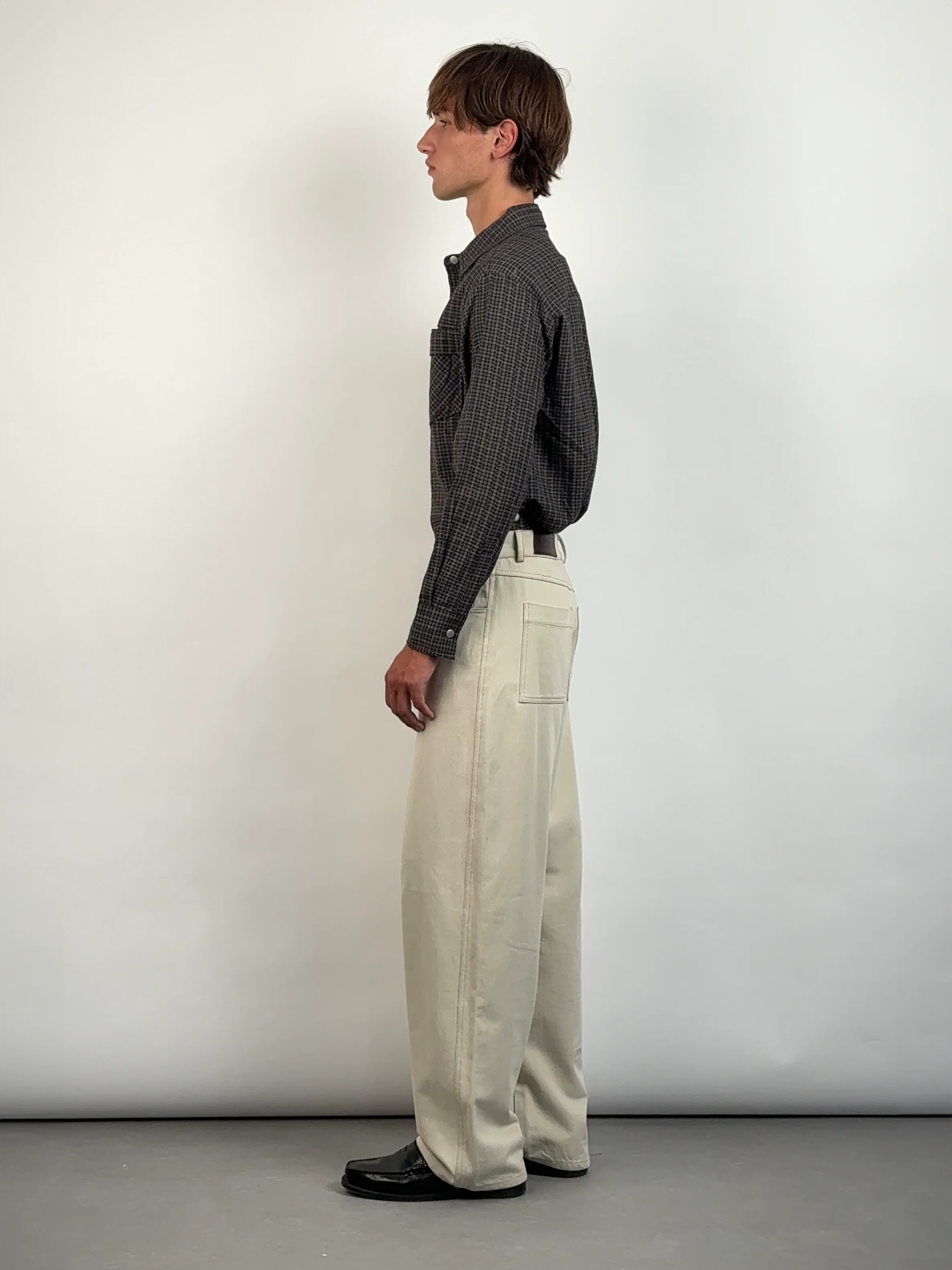 Cercs Wide Straight Pant in Beige - Image 2