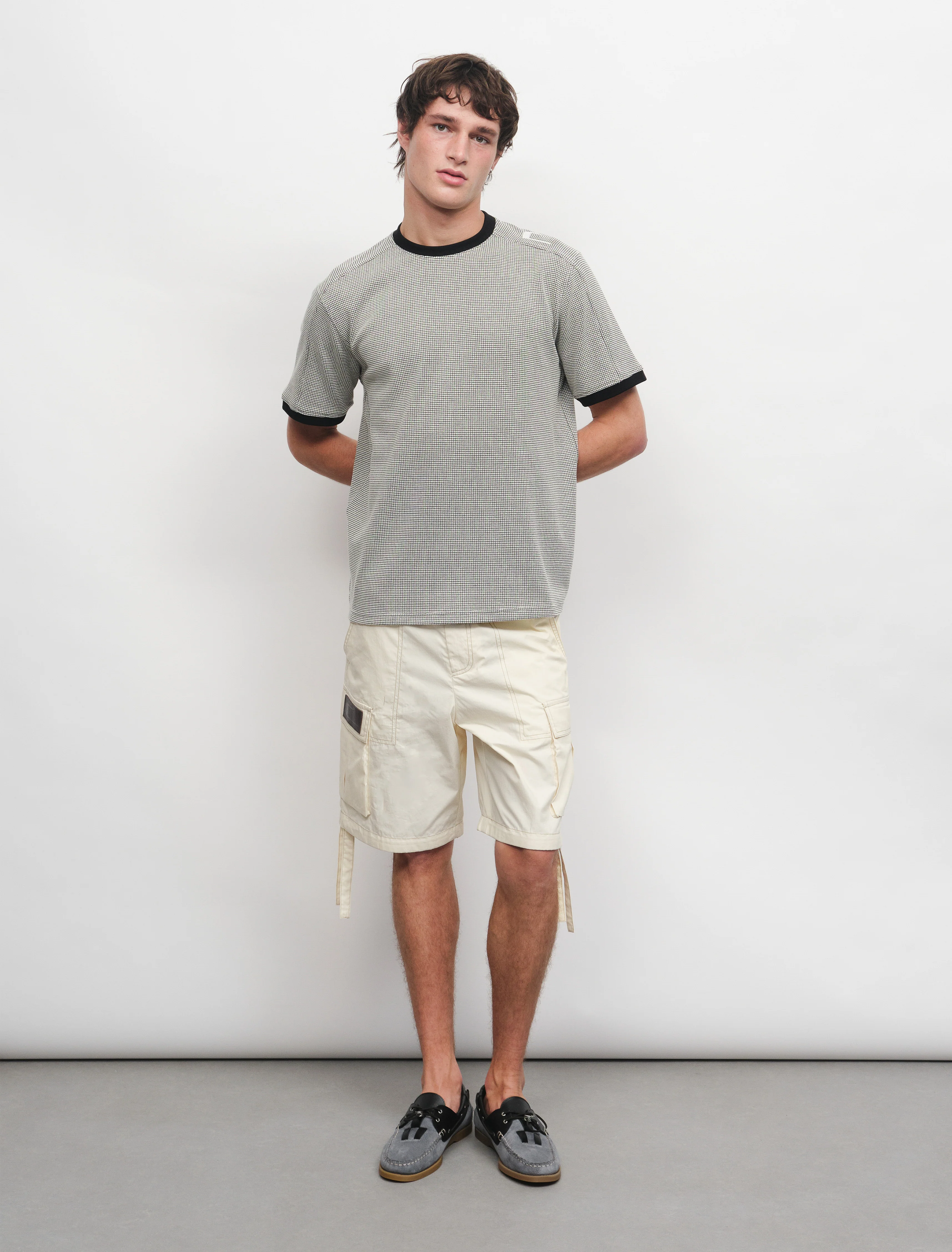 Cobalt Cargo Short in Ecru - Image 4