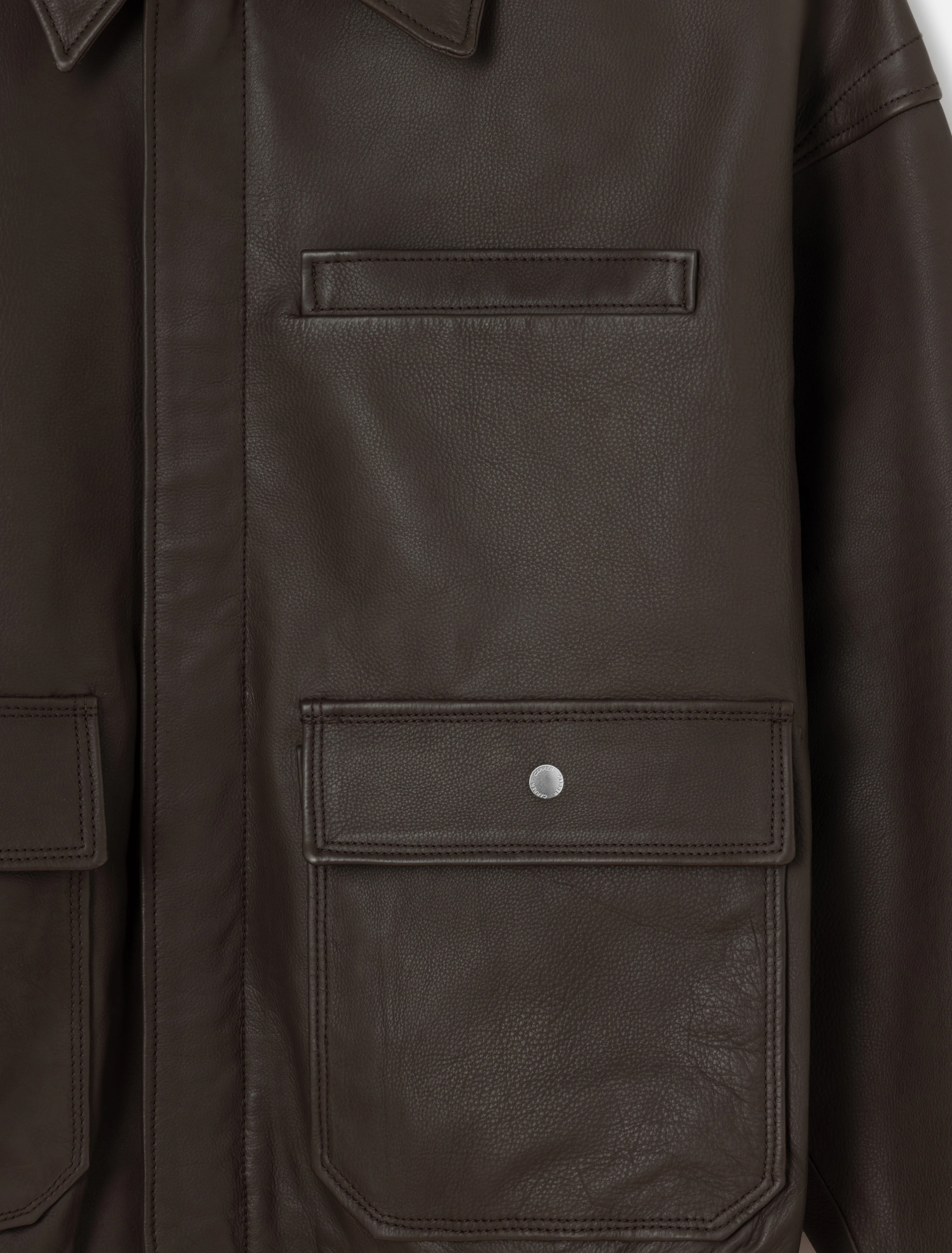 Coda Leather Jacket in Brown - Image 4