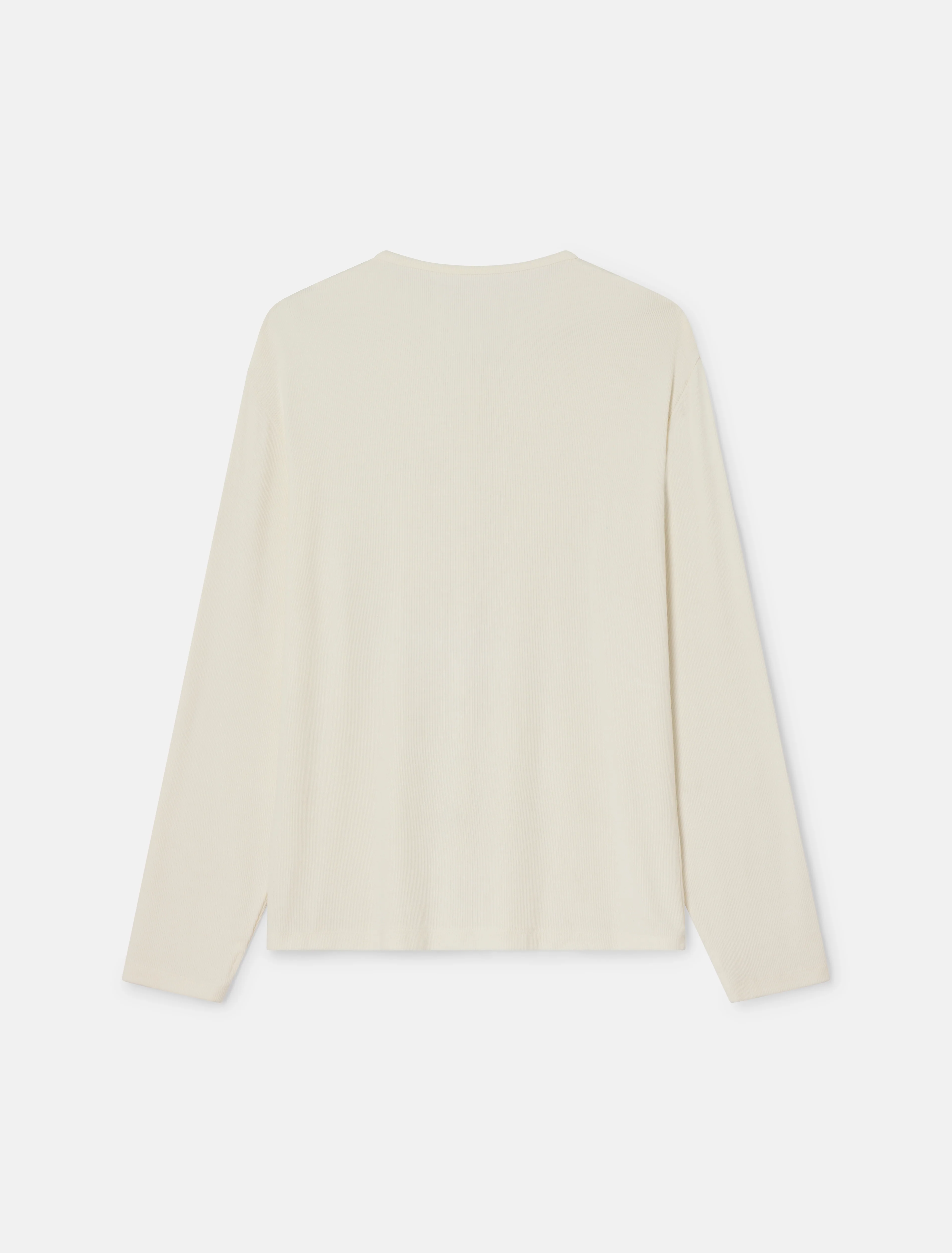 Cole Button-Up Henley in White - Image 3