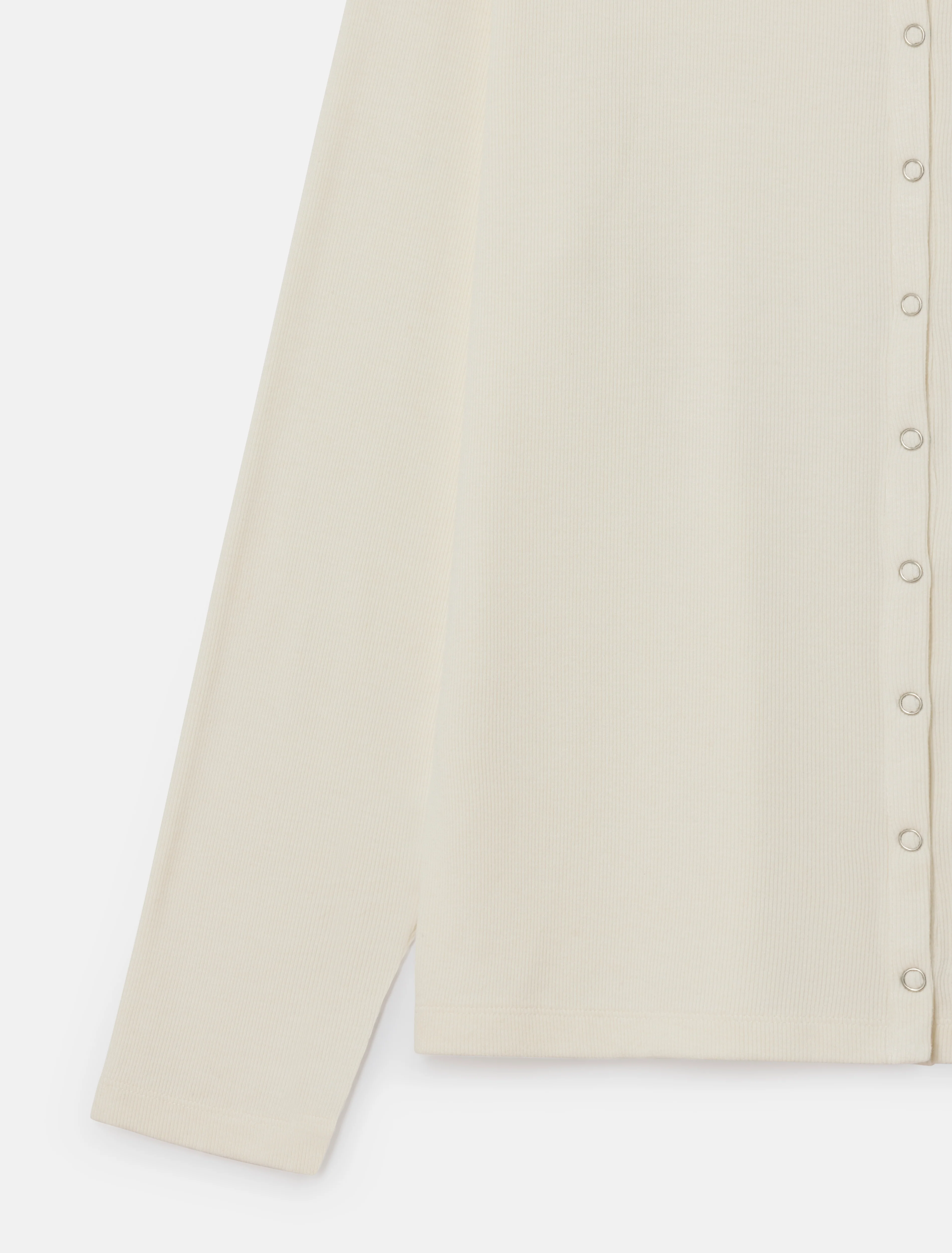 Cole Button-Up Henley in White - Image 4