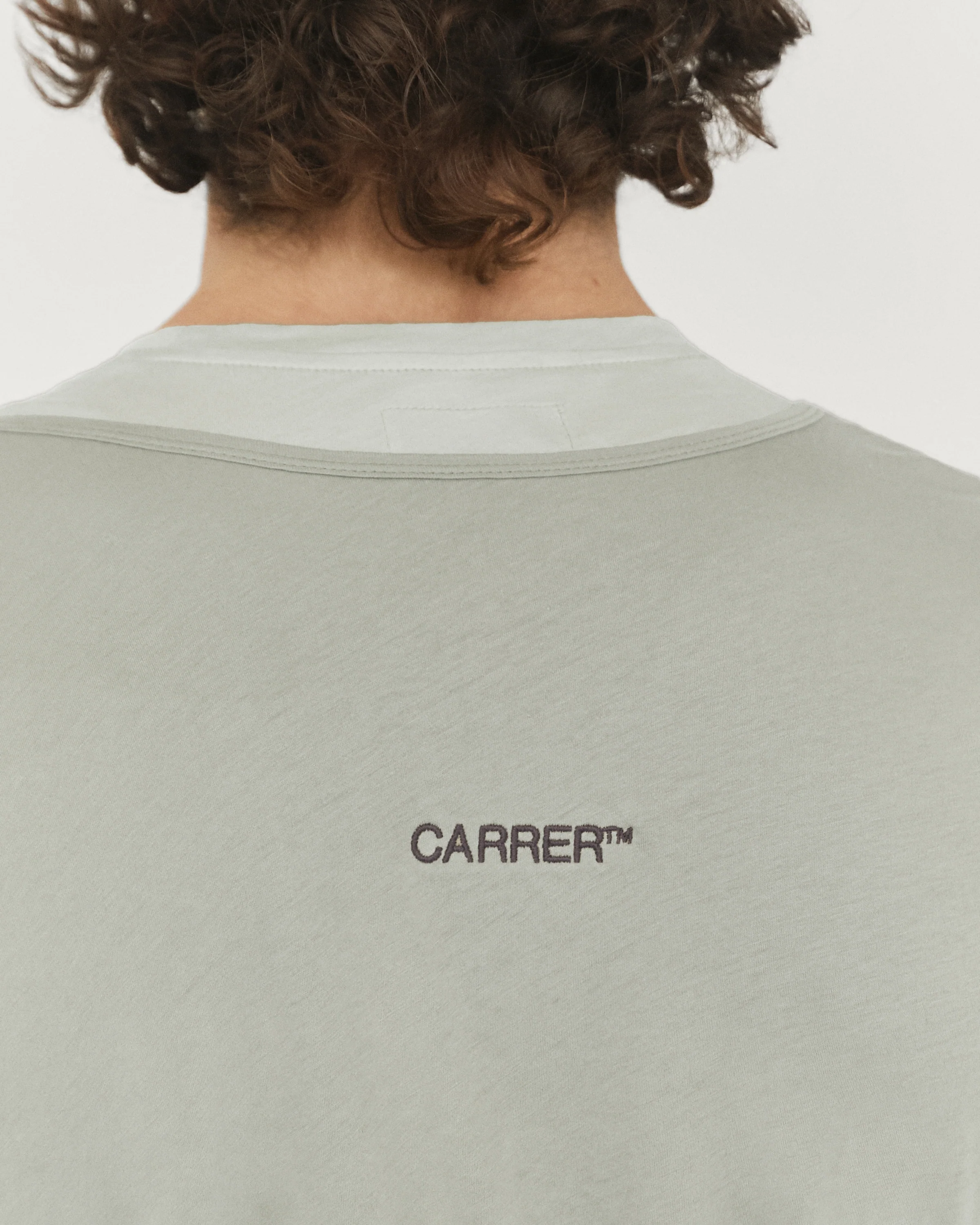 Doria Double Layer T-shirt in Mint Grey - Image 6