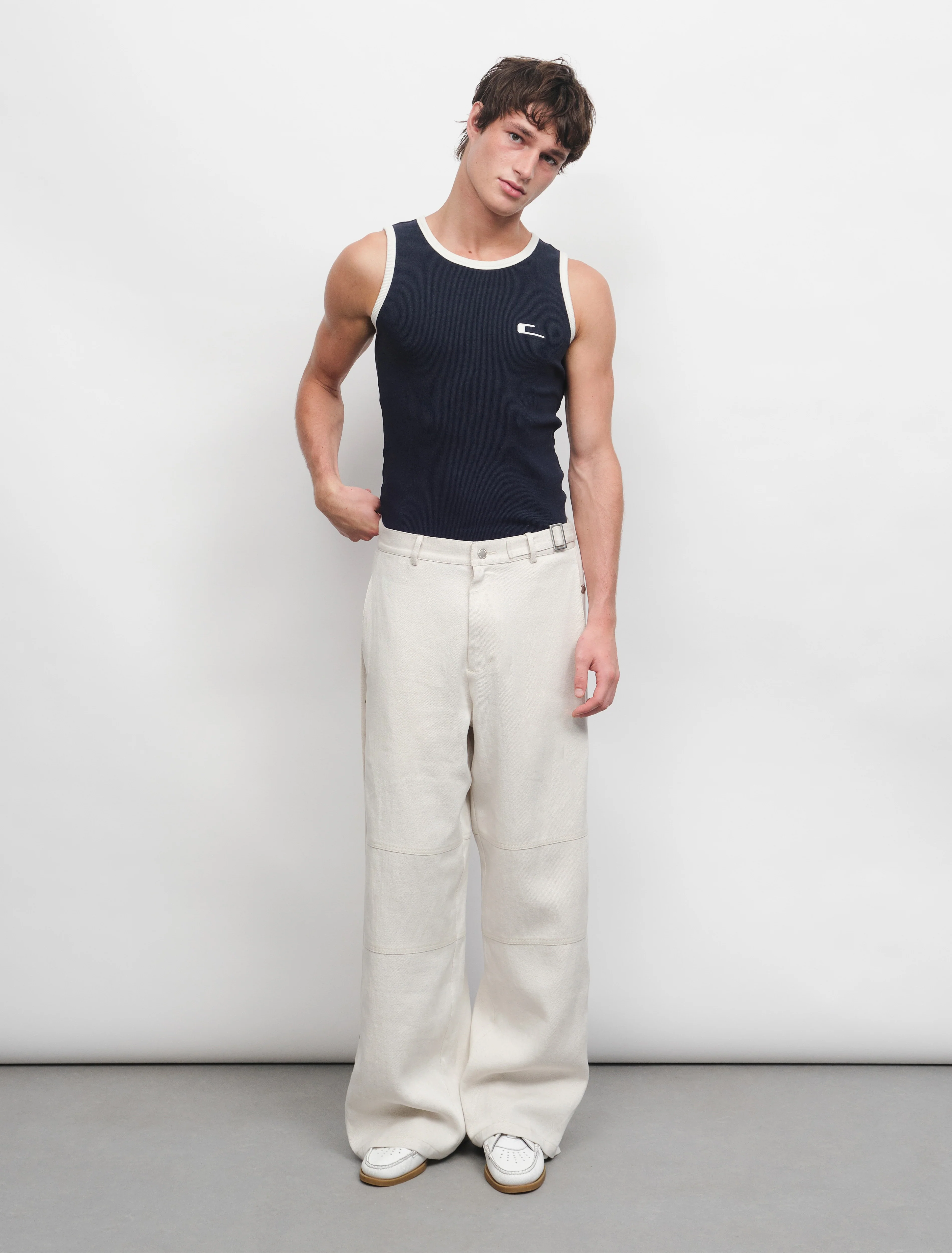 Ferraz Tank Top in Navy - Image 2