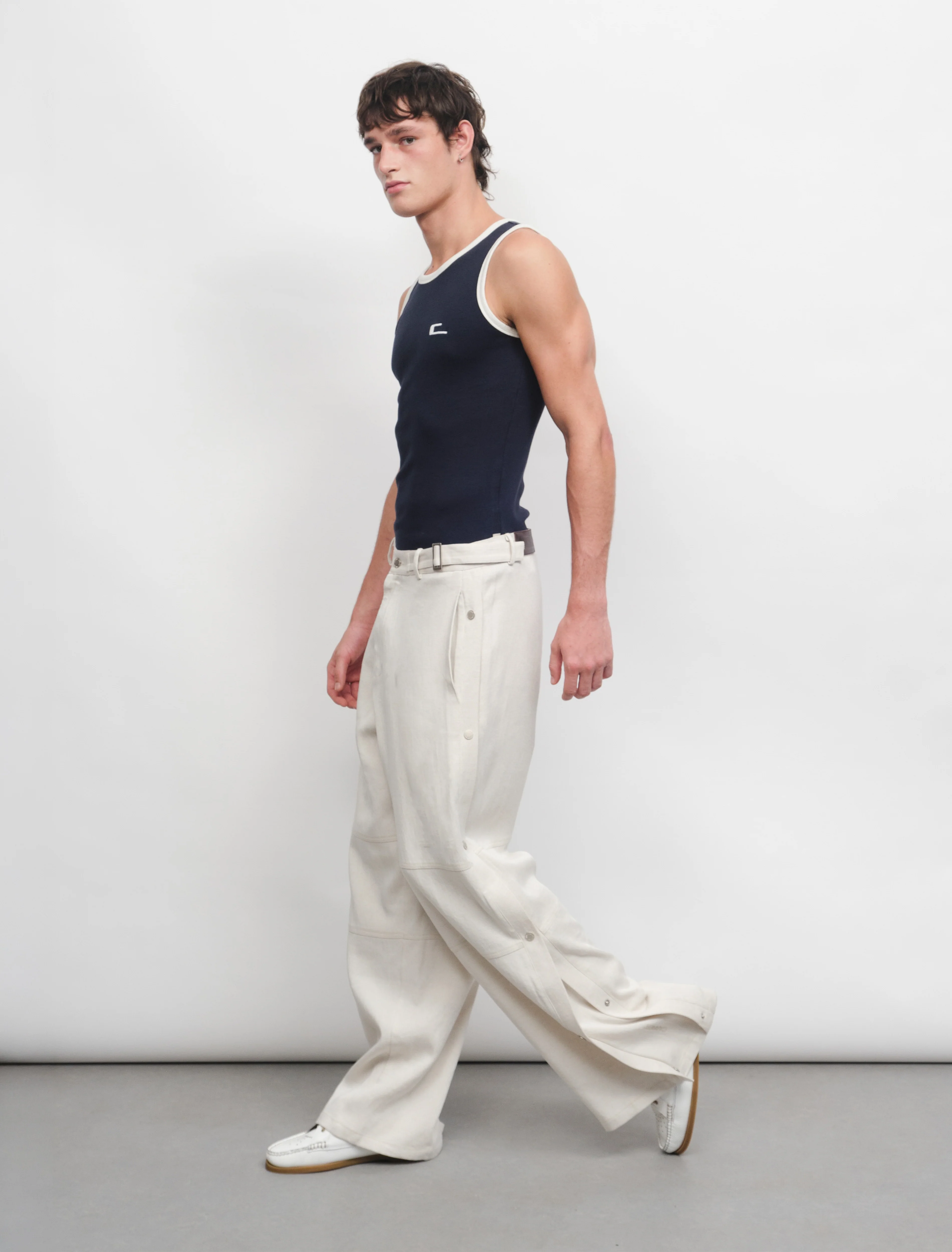 Ferraz Tank Top in Navy - Image 4
