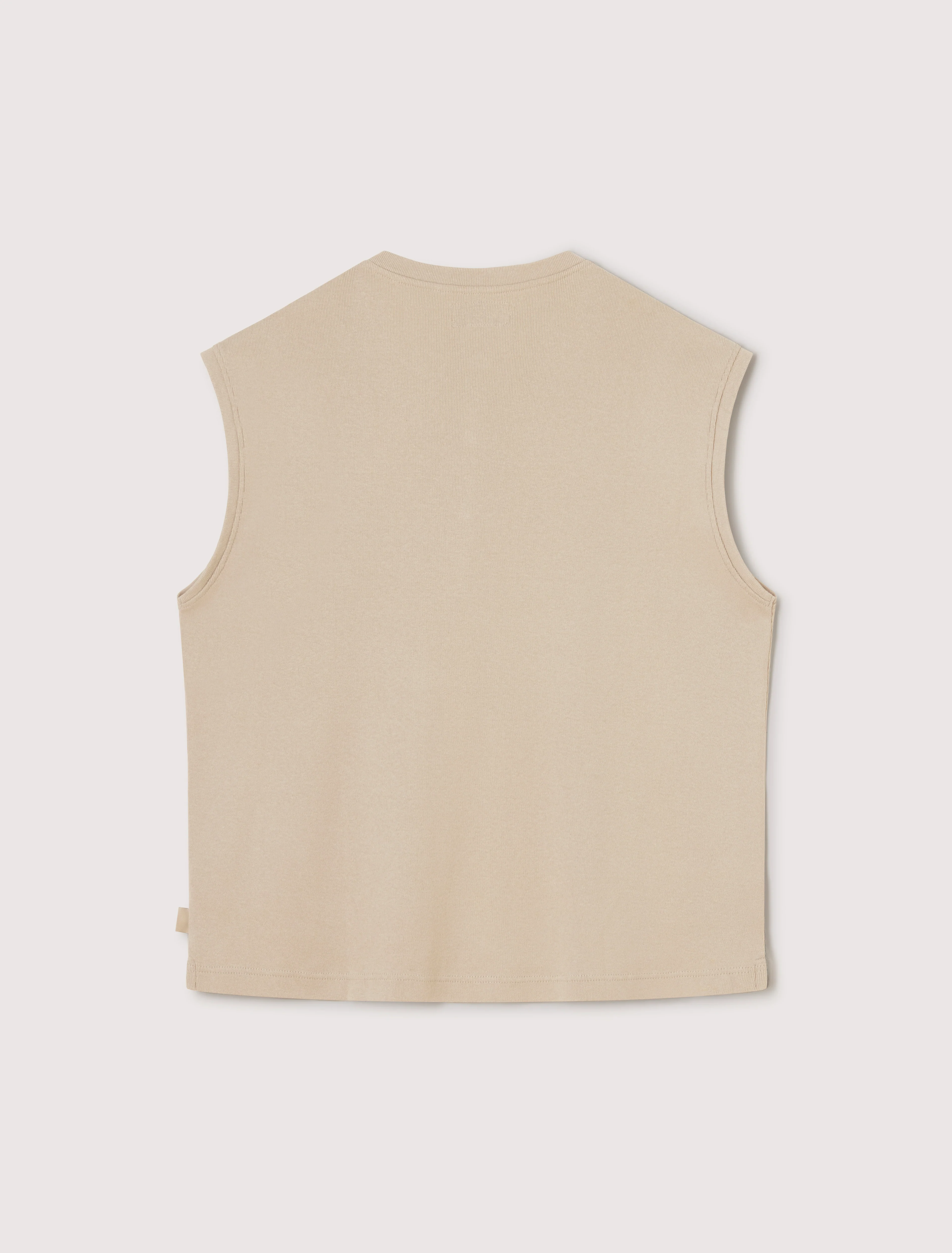 Lis Henley Tank in Beige - Image 3