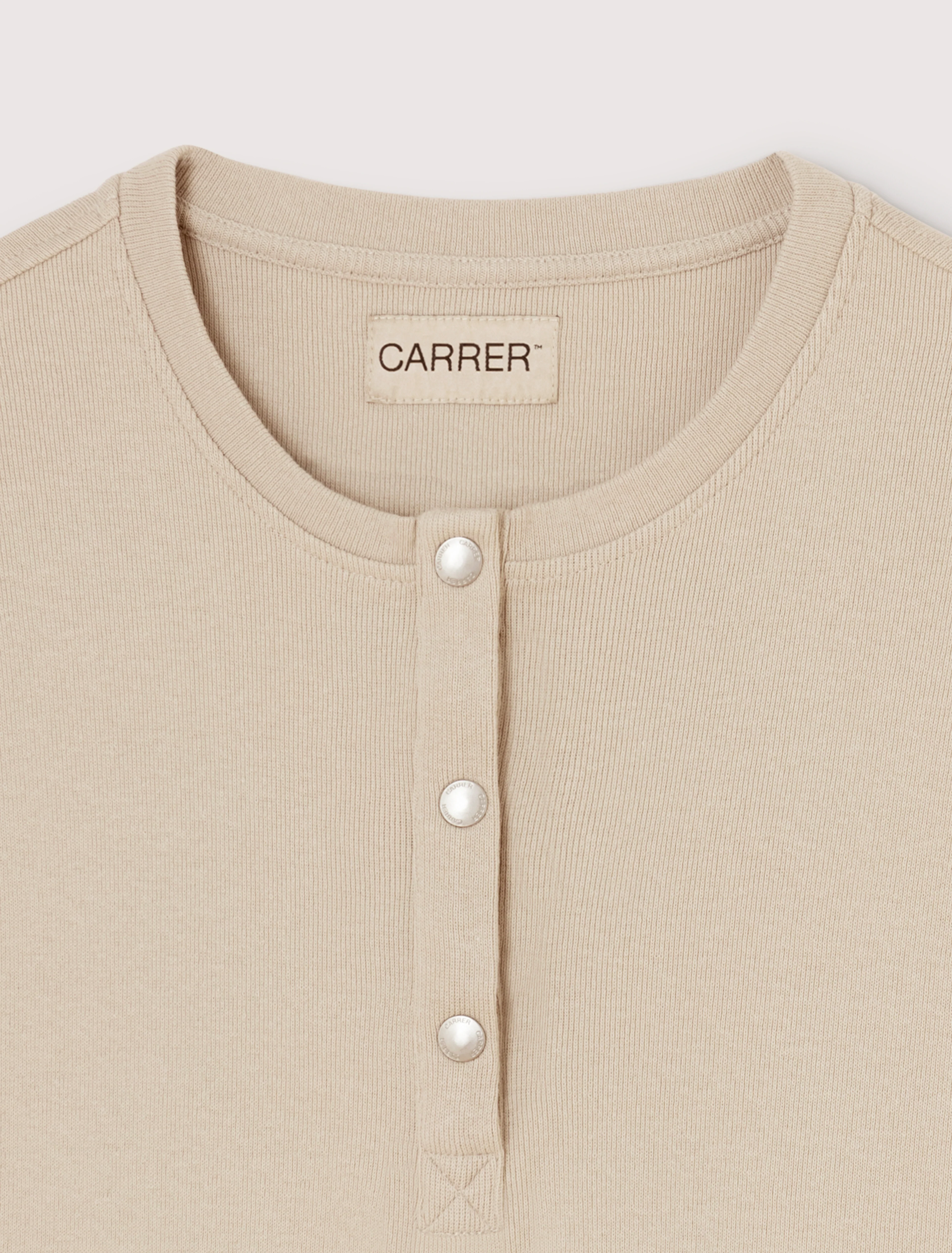 Lis Henley Tank in Beige - Image 4