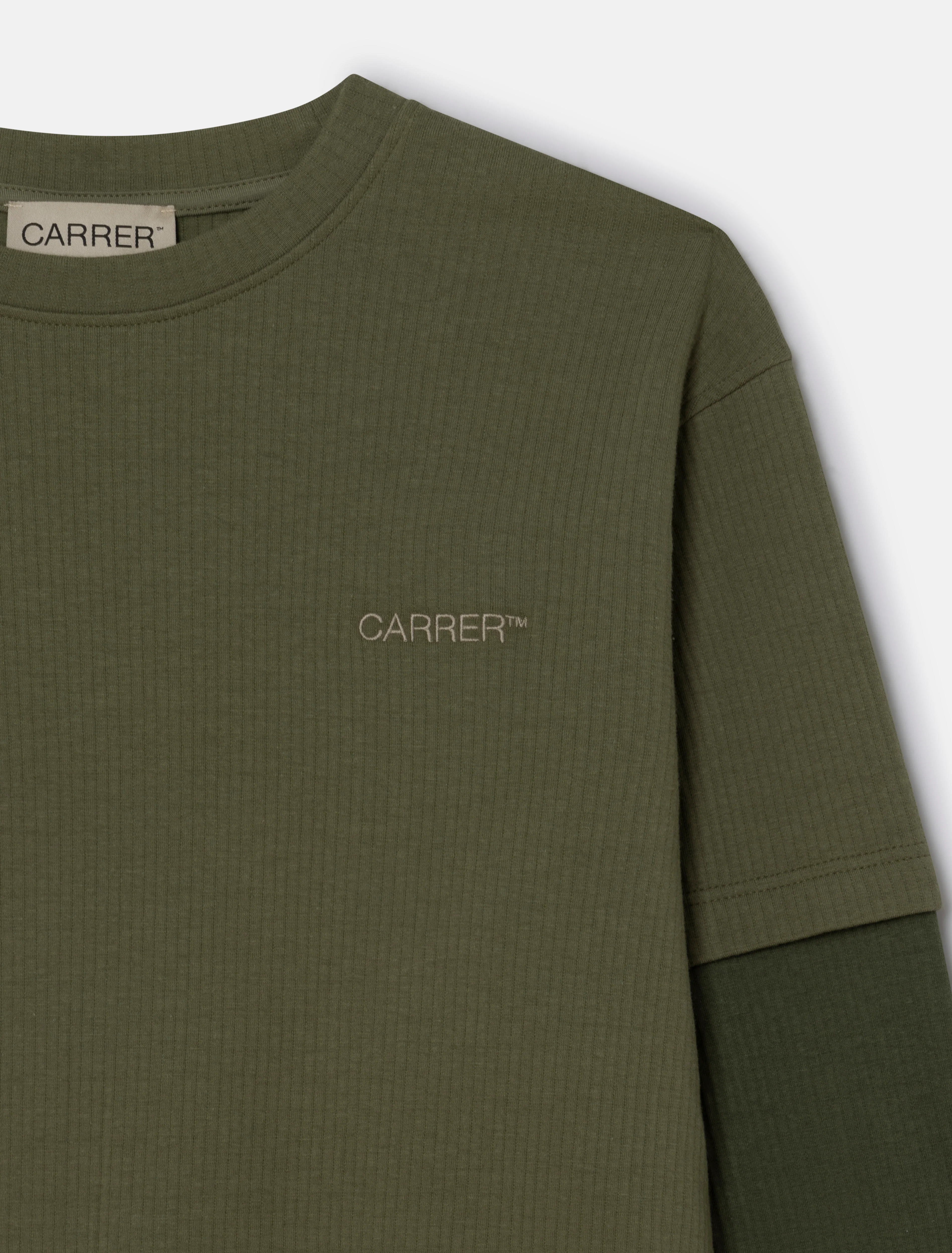 Roque Double Hem Long Sleeve in Double Green - Image 4