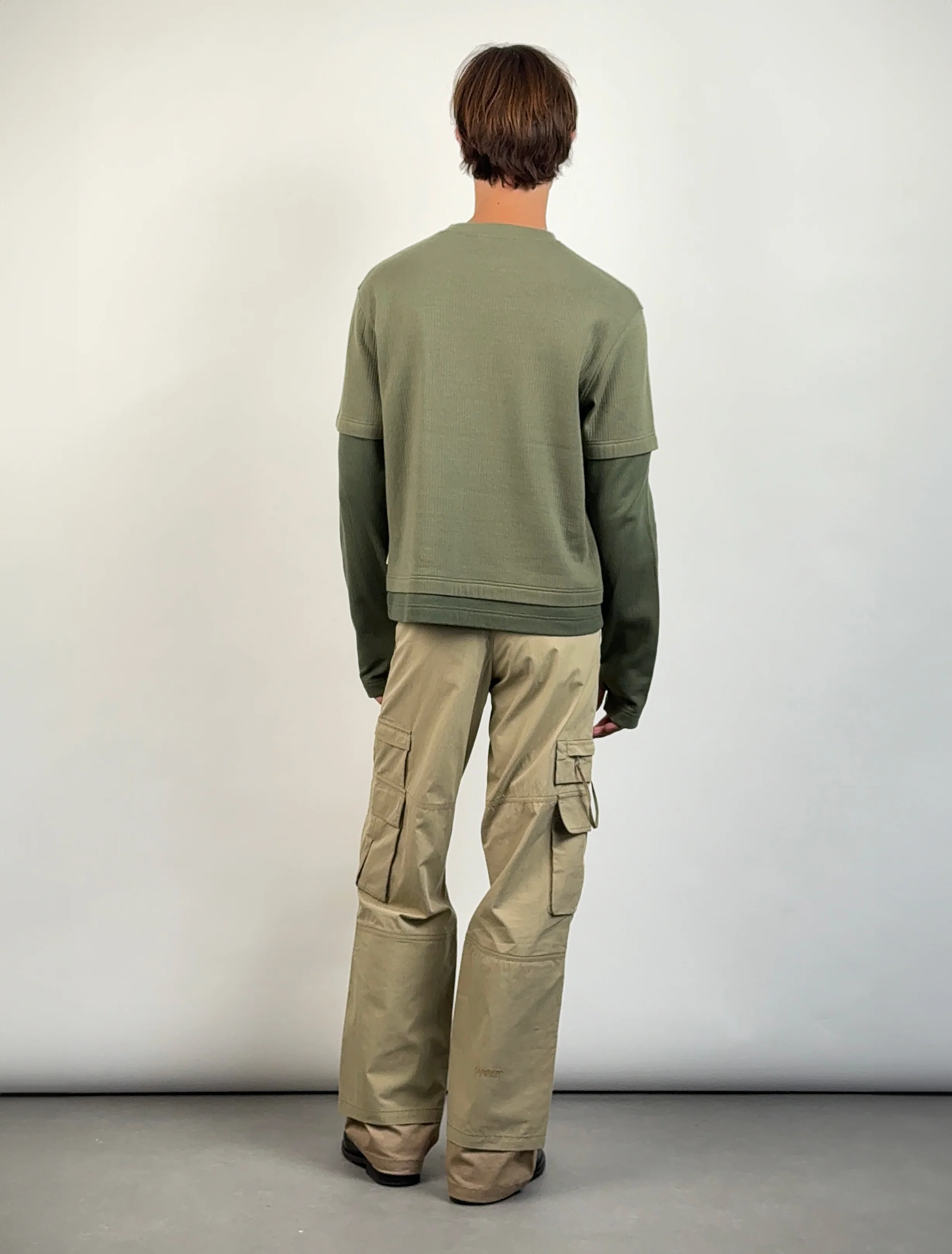 Roque Double Hem Long Sleeve in Double Green - Image 5