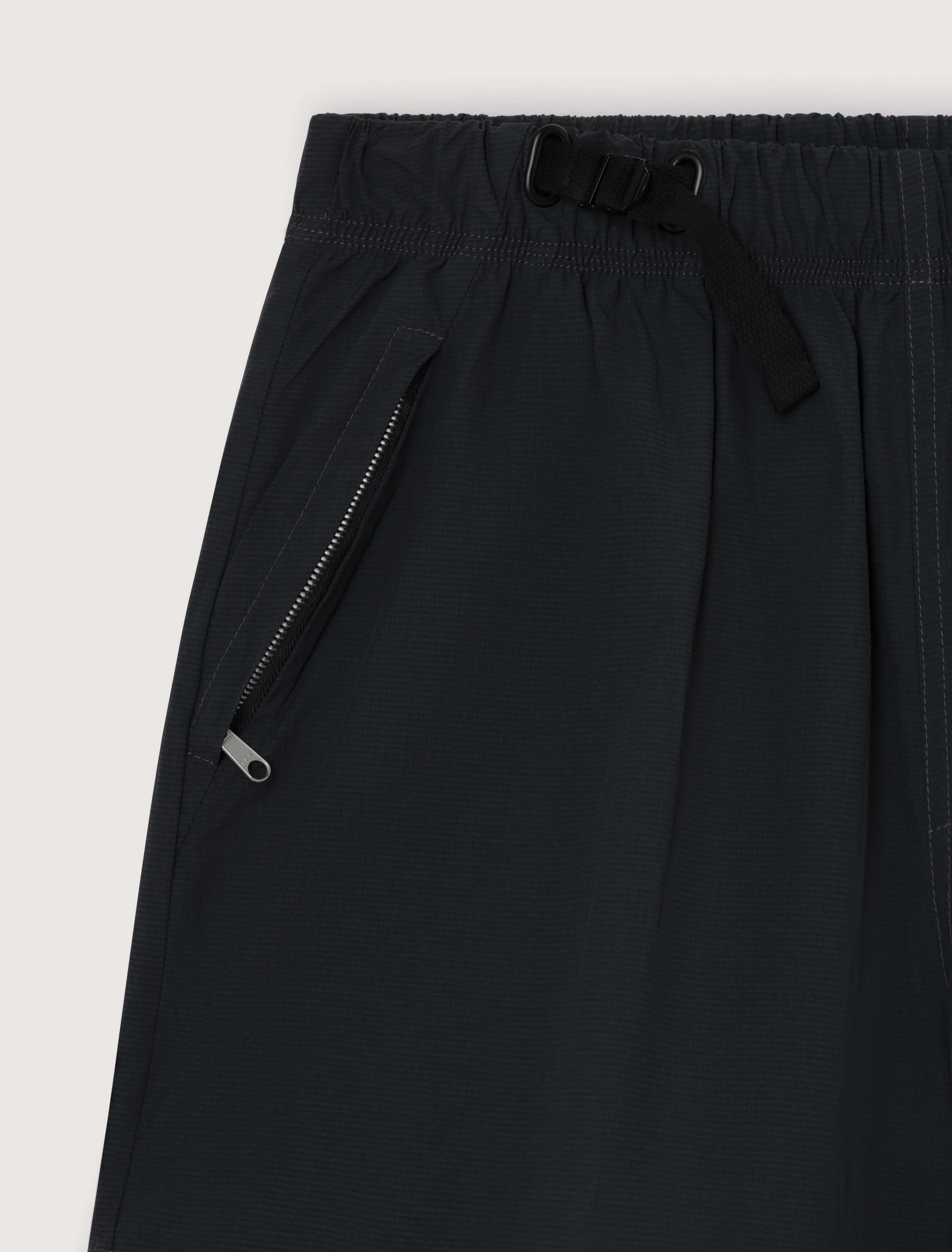 Deia Seersucker Light Shorts in Dark Navy - Image 4