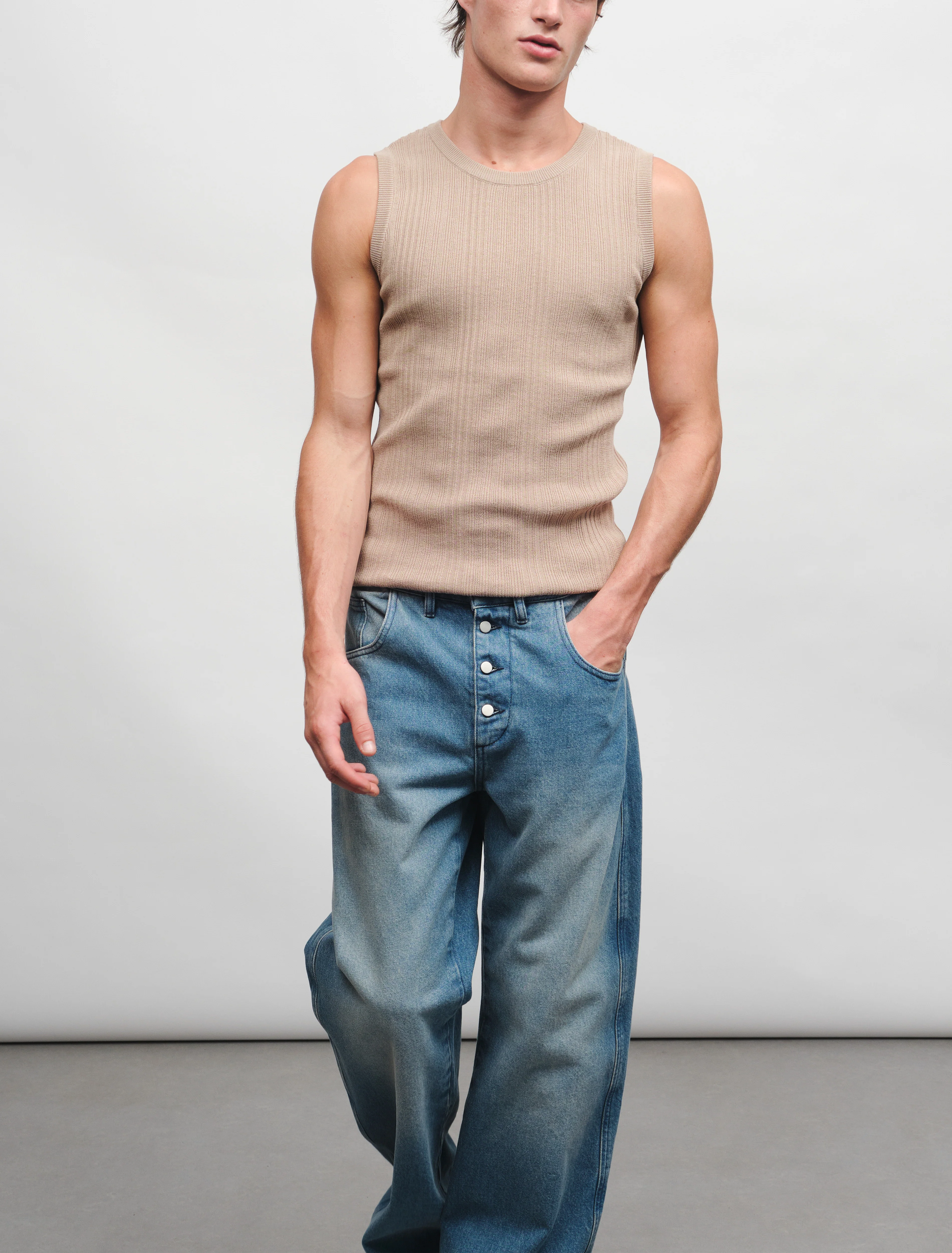 Tone Tank in Beige - Image 4