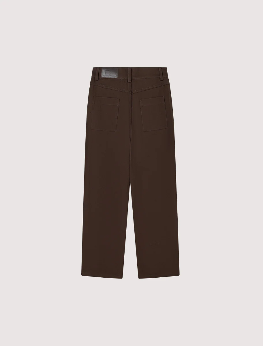 Cercs Wide Straight Pant in Brown - Image 3